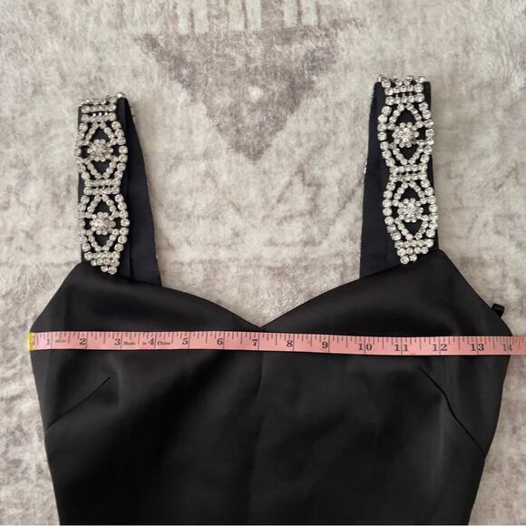 Ted Baker Mally Embellished Strap Black Bodycon Dress Size 2 New - Picture 10 of 15